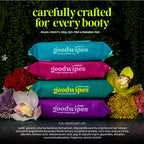 goodwipes Flushable Butt Wipes - Vitamin E & Aloe - Sewer & Septic Safe - Extra Large Adult Wet Wipes For Women & Men - Bathroom Essentials - Lavender, 318 Count (6 Packs + 1 Travel)