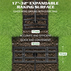 Housolution 32"x10" Lawn Leveling Rake with Serrated Edge & Smooth Plate