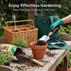 Garden Tool Set, Wicker Basket, Raised Bed Gardening, Women's Garden Gift