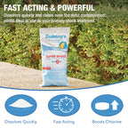 Doheny's Super Pool Shock | Pro-Grade Chlorine Shock, Quick-Dissolving, Fast-Acting 68% Cal-Hypo Granular Pool Shock | 6 x 1lb Bags, Proudly Made in the USA