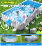 BluSwim Standard Pool Wall Skimmer for Above Ground Pools, Heavy Duty ABS Through Wall Pool Skimmers with Return Jet & Vacuum Plate, Thru-wall Skimmer Kit Compatible with All Width 6 '' Openings