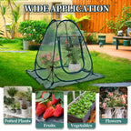 Homiton Pop up Garden Netting Cover Plant Guard Cover with 8 Stakes Bird Plant Tent Protector for Vegetables Fruits Flowers (1, 36 * 36 * 39 inch)