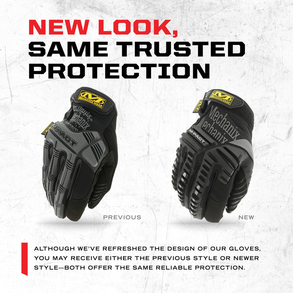 Mechanix Wear M-Pact Impact Resistant Work Gloves - Durable Safety Gloves for Men - Touchscreen Capable - Machine Washable - Breathable - Large - Black
