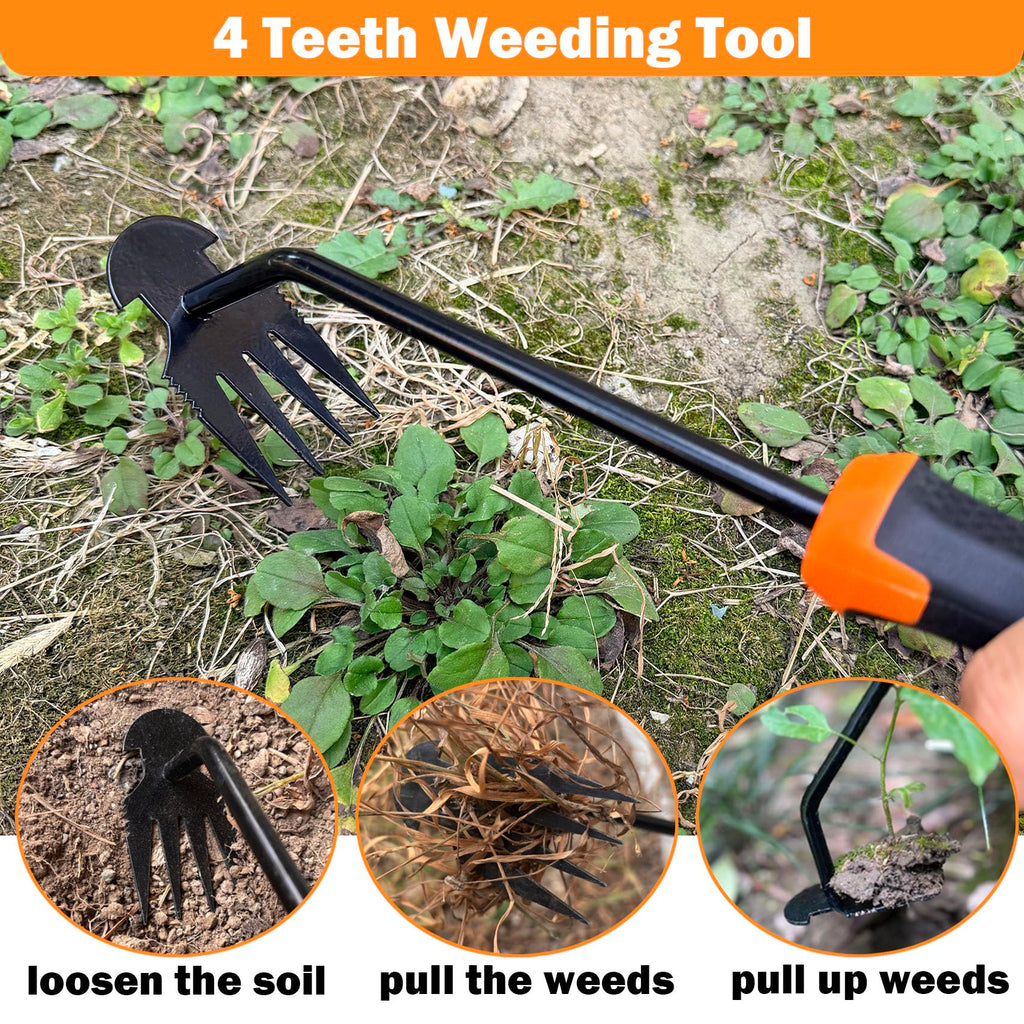 bretreead Weed Puller Tool, 2026 New Portable Hand Weeder Tool, Weeding Tool with Stainless Steel, Garden Tools for Plant & Weeding, Crack Weeder Crevice Tool, Weed Remover Tool for Farm & Backyard