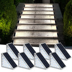 AUDLES LED Solar Step Lights Waterproof Outdoor Stair Lights, Solar Deck Lights Outdoor Decor IP67 Solar Lights for Yard, Patio, Garden, Walkways, Front Door, Pathway, Driveway (8)