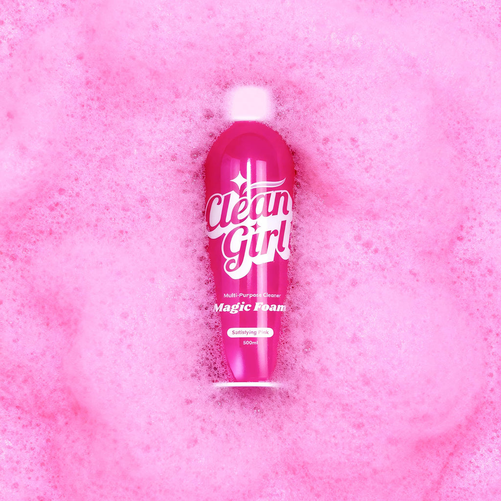 Clean Girl Magic Foam - Satisfying Pink Foaming All-Purpose Cleaner - 500ml Each (Pack of 3)