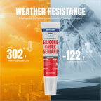 GH1200 150 ML/5 FL Oz Silicone Caulk Clear Silicone Sealant Waterproof, Kitchen & Bathroom Caulk - Shrink & Crack Proof - Indoor & Outdoor Use Silicone Glue - Strong Caulking Formula Tube