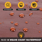 Winpull Tarp 10x20FT, 16 Mil Heavy Duty Large Tarps, Waterproof Tarp with Brass Grommets and Reinforced Edges, UV Resistant, Tear&Fade Resistant Poly Tarp for Outdoor Camping Pool Car Tent
