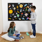 Solar System for Kids Toys with 61 Felt Figures - BONNYCO | Space Montessori Toys, Girls Boys Birthday Gifts Planets | Felt Board for Toddlers Story, Educational Kids Gifts 3 4 5 6 7 8 Years Christmas