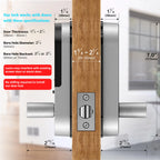 Fingerprint Smart Door Lock with Handle & Keypad – No More Lost Keys, Keyless Entry & Remote Access for Home, Kids, Airbnb & Rental Property, DIY Install, Alexa & Google Compatible