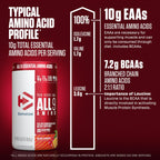 Dymatize All9 Amino, 7.2g of BCAAs, 10g of Full Spectrum Essential Amino Acids Per Serving for Recovery and Optimal Muscle Protein Synthesis, Orange Cranberry, 30 Servings, 15.87 Ounce