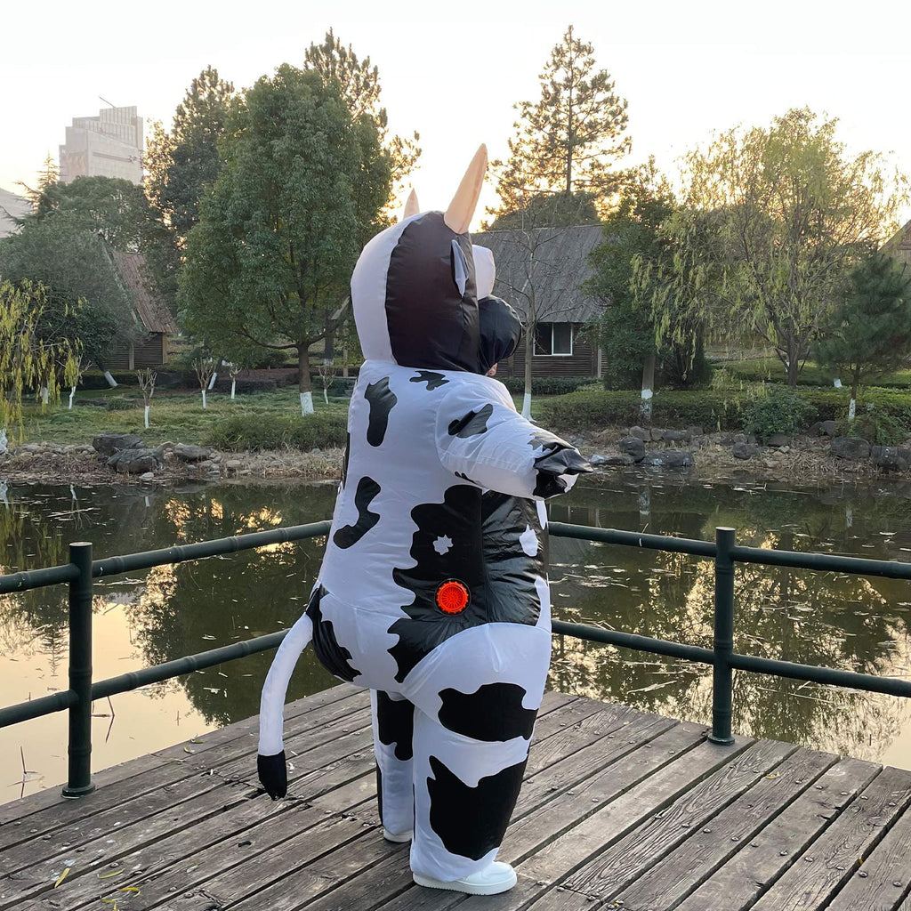 Arokibui Inflatable Cow Costume for Women Funny Blow up Costume for Cosplay Party Festival Halloween Costume Adult Size
