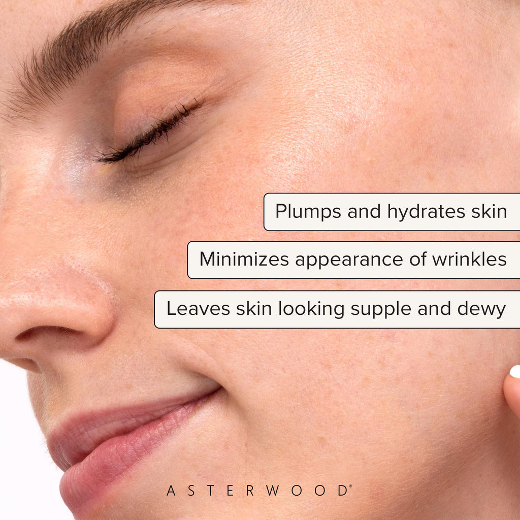 Asterwood Hyaluronic Acid Serum for Face - Plumping, Anti-Aging, Hydrating - Fragrance-Free - 8 Fl Oz