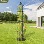 Trellume Garden Obelisk Trellis for Climbing Plants Outdoor - 69"(H), Rustproof Trellis with Adjustable Rings, Metal Plant Support for Potted Vines, Garden Trellis Use for Outdoor or Indoor(2 Pack)