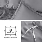 Bedsure Duvet Cover Queen Size - Soft Double Brushed Bedding Set for Kids & Adults, Zipper Closure, 3 Pieces, Includes 1 Duvet Cover (90"x90") & 2 Pillow Shams, NO Comforter, Grey