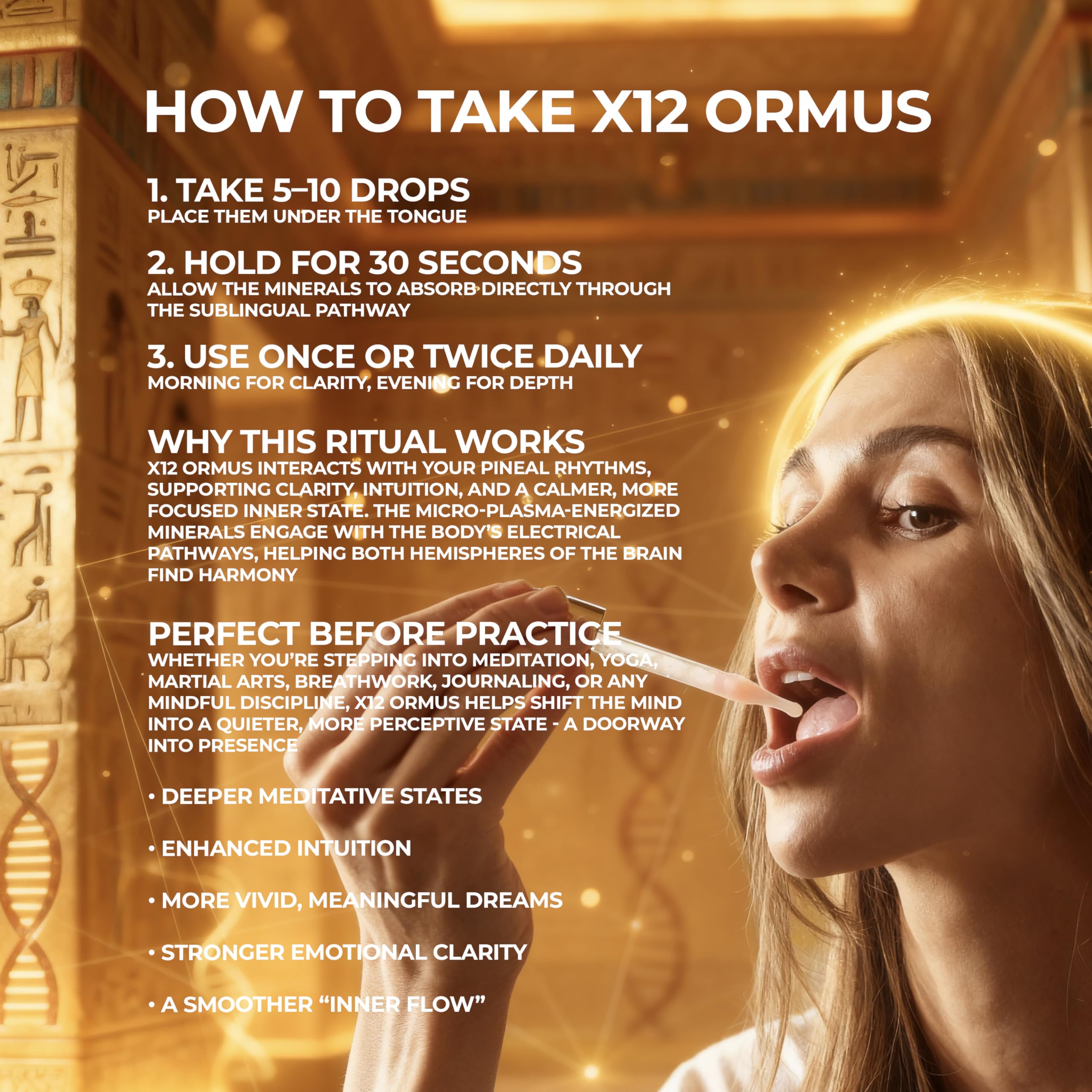 X12 Ormus Monoatomic Gold - Liquid Trace Mineral Blend with 24K Gold – Made by Real Alchemists - Dead Sea & Himalayan Salt - 4 fl oz