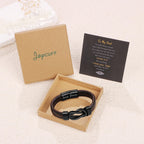 JoycuFF Gifts for Son Men Bracelet Personalized Infinity Knot Bracelet for Men Inspirational Birthday Christmas Graduation Gifts for Son from Mom Dad