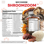 15in1 Mushroom Gummies with Lion's Mane Turkey Tail Cordyceps Reishi Chaga Sweet Toot Maitake Meshima Poria Cocos Shiitake Tremella, Oyster Agaricus Mushrooms for Men and Women Supplement - 2Pack