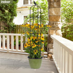 Trellume Garden Obelisk Trellis for Climbing Plants Outdoor - 69"(H), Rustproof Trellis with Adjustable Rings, Metal Plant Support for Potted Vines, Garden Trellis Use for Outdoor or Indoor(2 Pack)
