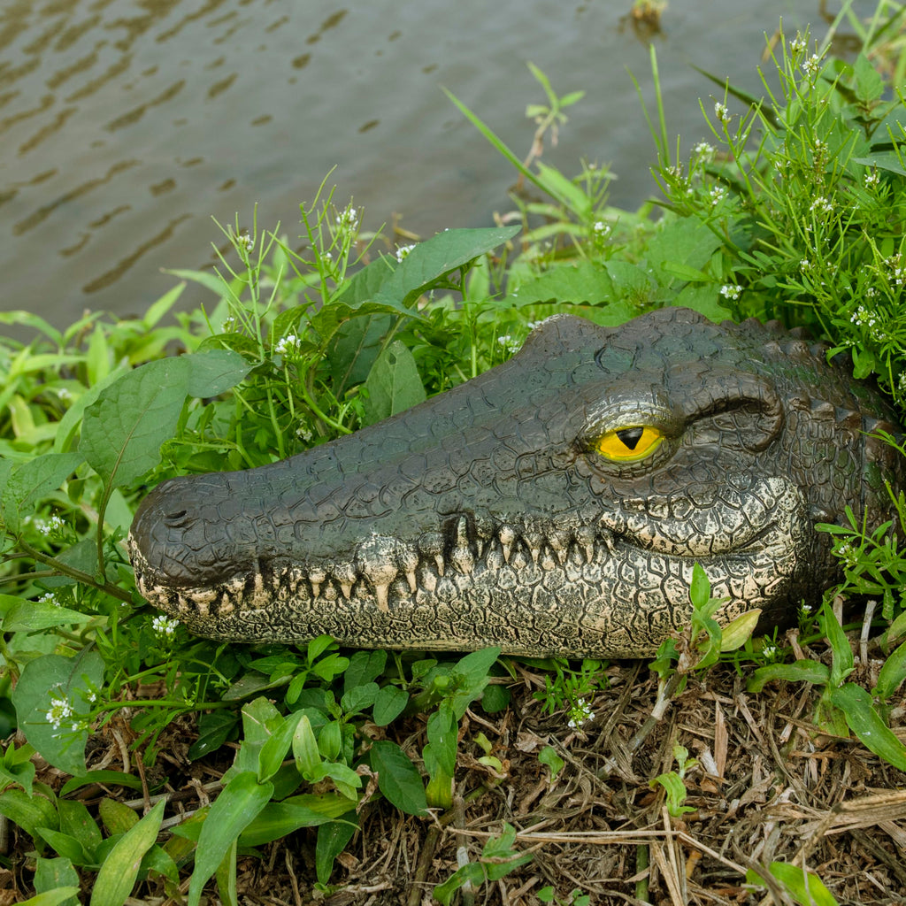 Floating Alligator Head Pond Decor, Realistic Crocodile Head Pool Ornament