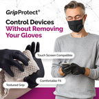 GripProtect Precise Black Nitrile Gloves 4 Mil, Chemical Resistant Gloves
