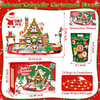 Advent Calendar 2026 Christmas Train House Building Blocks for Kids Adults