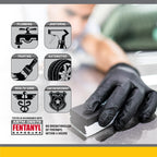 Raven Powder Free Nitrile Disposable Gloves 7 Mil - XL Latex Free, Chemical + Puncture Resistant, Textured Grip, Single Use for Automotive, Industrial, Janitorial, MRO, Food Service 66519