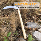 SHANFEEK Grass Sickle Hoe Gardening Handheld Tool Weeding Tools for Garden (Beige)