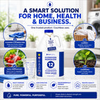 12% Concentrated Food Grade Hydrogen Peroxide (4 Gallons) - Cleaning Solution for Home, Laundry, Bath, Garden and More - derived from 35% Food Grade Hydrogen Peroxide