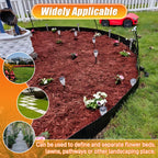 Quibbay Corrugated Metal Garden Edging, 4"×100Ft Landscape Edging Border for Lawn, Flower Bed and Garden, Flexible Lawn Edging for DIY Tree Surrounds Borders and Landscaping, Black