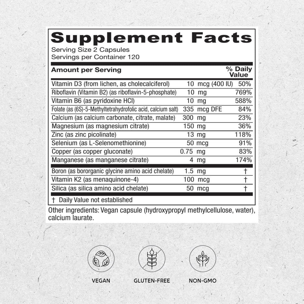 Vitanica, OsteoBlend, Bone Support, Vegan, 240 Capsules