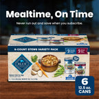 Blue Buffalo Blue's Stew Variety Pack Wet Dog Food, 12.5 oz, 6 ct