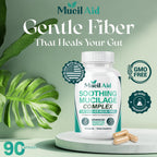 Mucil Aid Digestive Support Capsules 90 Count - Soothing Plant Mucilage Complex for GERD, Leaky Guts, Gentle Prebiotic, Mucosal Support, IBS - 2000mg with Slippery Elm & Marshmallow Root