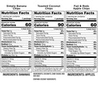 Bare Baked Crunchy, Fruit Variety Pack, 0.53 Ounce (Pack of 16)