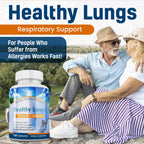 Healthy Lungs 120 Capsules - Improve Lung Function, Breathe Better, Stop Mucus, Phlegm and Allergies Quickly. Get Relief Fast with Healthy Lungs an All Natural Lung Health Supplement