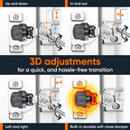 Decobasics 30 Pack Soft Close Cabinet Hinges – 1/2" Overlay for Kitchen Cabinet Doors, Slow Self-Closing Concealed Hidden Hinges for Face Frame –Stainless Steel, 3-Way Adjustable & Quiet Close Damper