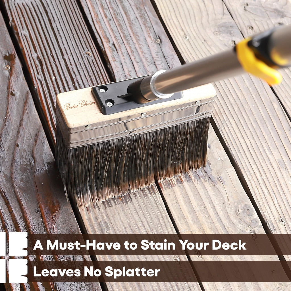 Bates Deck Stain Brush - 7.5-Inch, Wood Stain Applicator