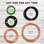 Leaves & Soul Bonsai Wire Kit with Cutter, Bonsai Training Wire Set 160ft