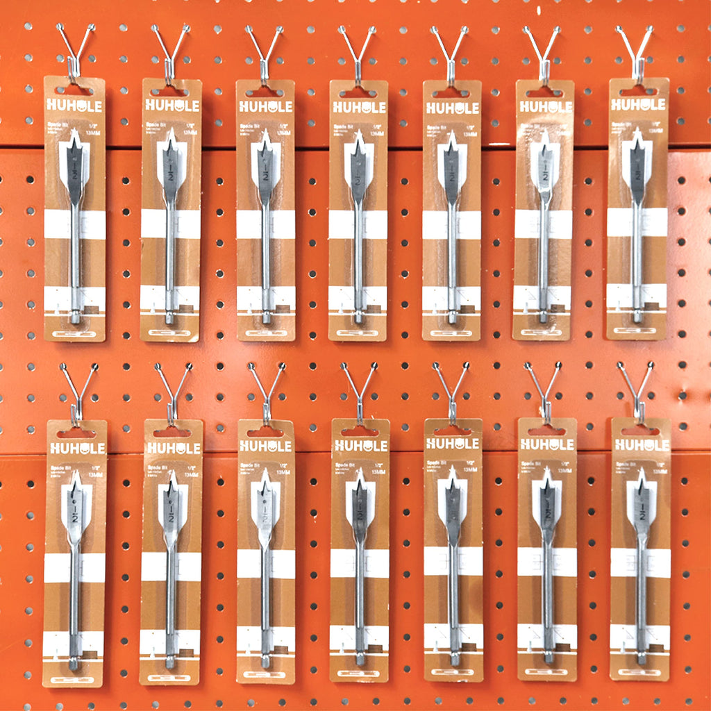 HUHOLE 80 Pack Pegboard Hooks J-Hook – 1 Inch Silver J Hooks for Pegboard – Heavy Duty Peg Board Hooks for Hanging Jewelry, Keys, Retail Items & Small Tools – Fits 1/8” & 3/16” Pegboards