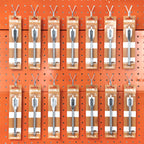 HUHOLE 80 Pack Pegboard Hooks J-Hook – 1 Inch Silver J Hooks for Pegboard – Heavy Duty Peg Board Hooks for Hanging Jewelry, Keys, Retail Items & Small Tools – Fits 1/8” & 3/16” Pegboards