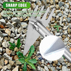 BARAYSTUS Hoe Garden Tool, 2-in-1 Garden Hoe & Weed Rake, 29.5"-57.7" Adjustable Long Handle, Stainless Steel Cultivator for Weeding, Digging, Loosening Soil, Planting & Root Removal