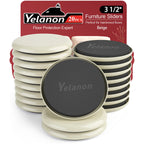 Yelanon Furniture Sliders for Carpet - 20 PCS Heavy Duty Moving Pads 3 1/2" - Sliders for Furniture on Carpet, Reusable Furniture Moving Sliders for Easy Glide