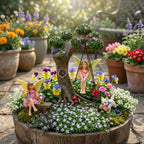 PRETMANNS Fairies for Fairy Garden - 4 Piece Set with Tree Swing