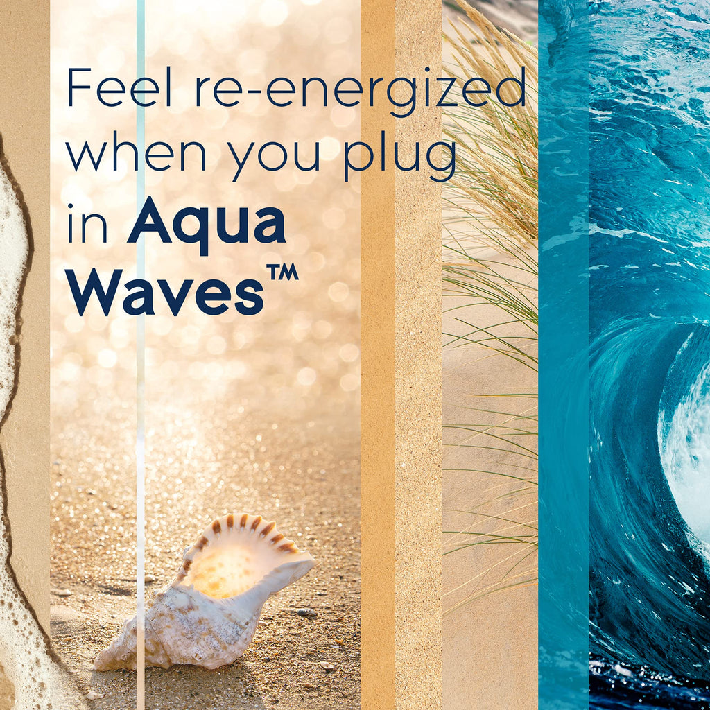 Glade PlugIns Refills Air Freshener, Scented and Essential Oils for Home and Bathroom, Aqua Waves, 3.35 Fl Oz, 5 Count