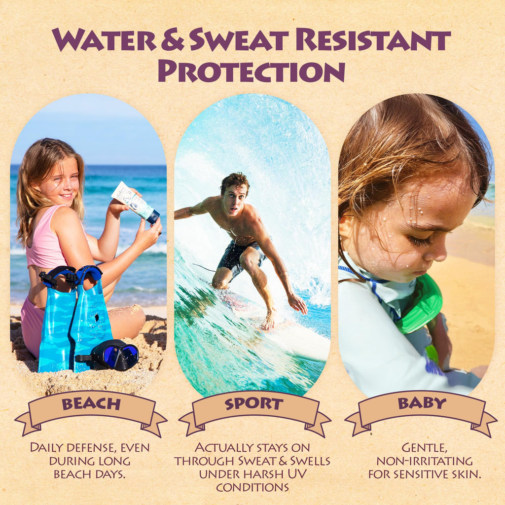 Kokua Sun Care Hawaiian Sunscreen Reef Safe SPF 50 | 3 oz | Zinc Oxide | Mineral Sunscreen | Face & Body | Moisturizing Sun Protection | Water Resistant | Chemical Free | Natural Ingredients