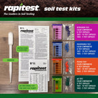 Rapitest Soil Test Kit for Gardens, Vegetables, Flowers and Lawns. USA designed and assembled soil tester completely, quickly and accurately measures/analyzes soil pH acidity and garden nutrients