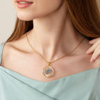 Forget-Me-Not and Queen Anne's Lace Pressed Wildflower Necklace | Gold Pressed Flower Necklace | Personalized Handmade Necklaces for Women | Forget-Me-Not Jewelry | Alaska State Flower Jewelry | 18”