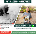 PetraMax Lockscape Rock Glue for Landscaping, 1 Gal (Made in USA) - 100% Permeable & Pet-Safe Landscape Adhesives for Stones & Pebbles - Ready to Spray Pea Gravel Binder & Mulch Glue for Landscaping