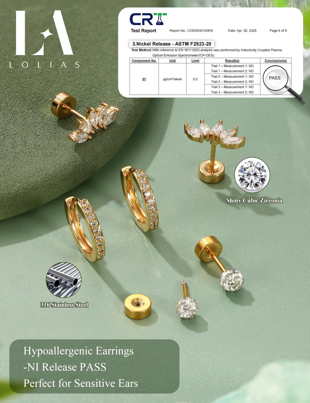Flat Back Earrings for Women,20G Conch Tragus Helix Piercing Jewelry Gold