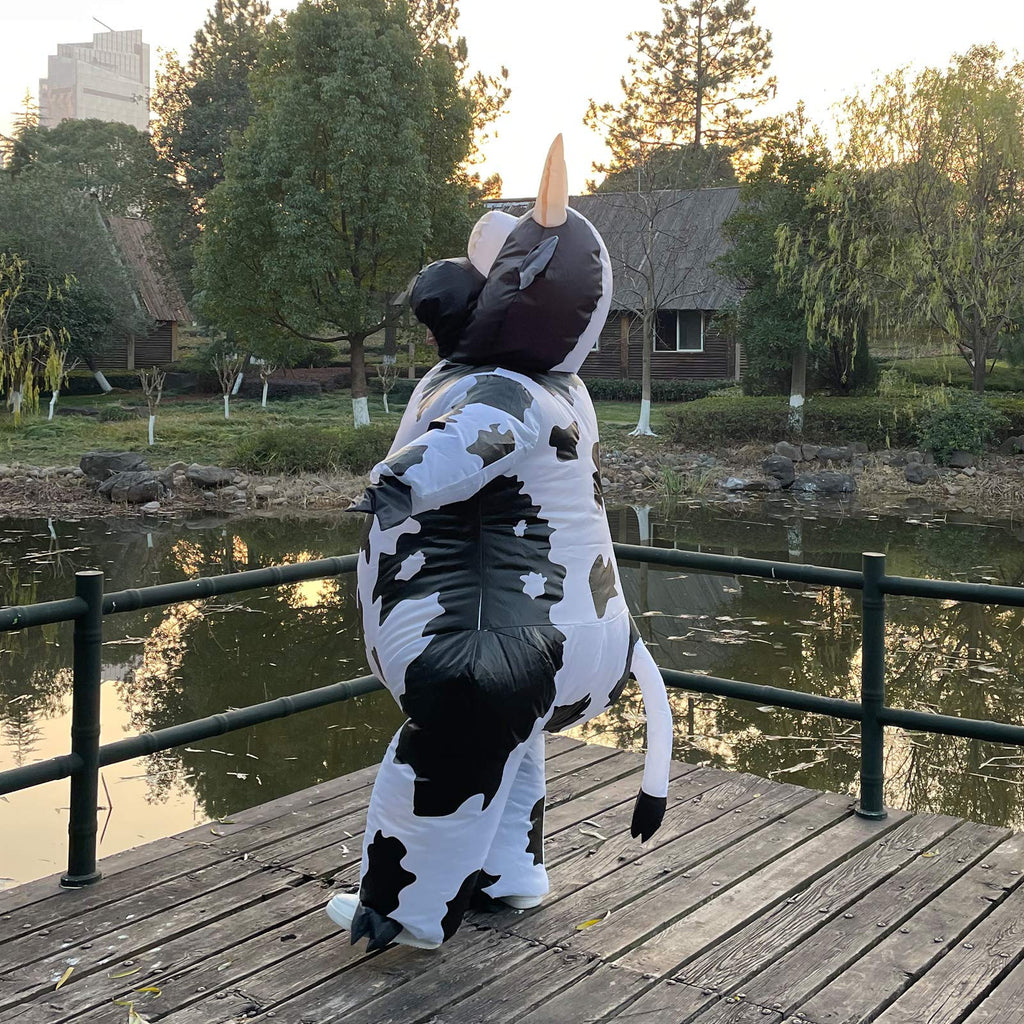 Arokibui Inflatable Cow Costume for Women Funny Blow up Costume for Cosplay Party Festival Halloween Costume Adult Size